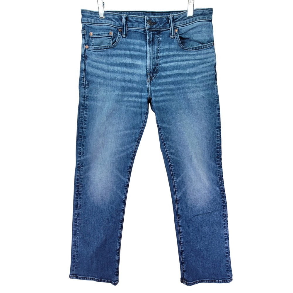 American Eagle Original Bootcut Jeans Mens 34x30 Blue Excellent Airflex+ Stretch